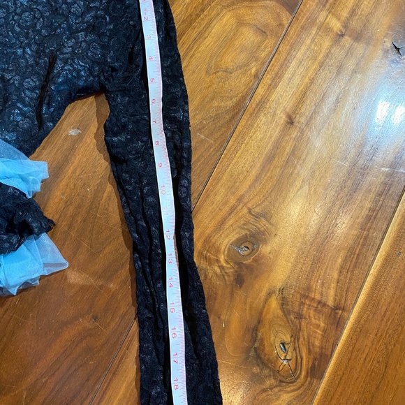 Dance Costume Black Lace Flowers Size AS - Picture 8 of 10